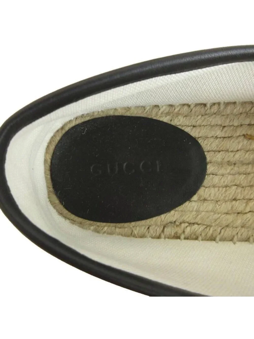 Gucci GG Canvas Espadrille Slip-on Flat Shoes All Over Print Navy Beige